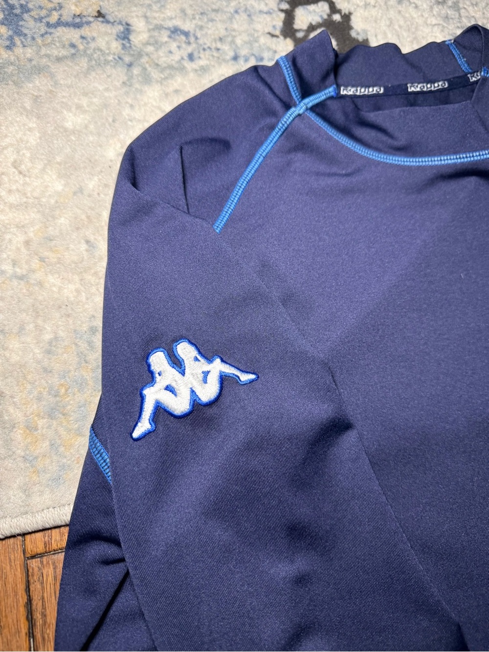 Kappa Long Sleeve Compression Base Layer Shirt Men’s XL Navy Blue